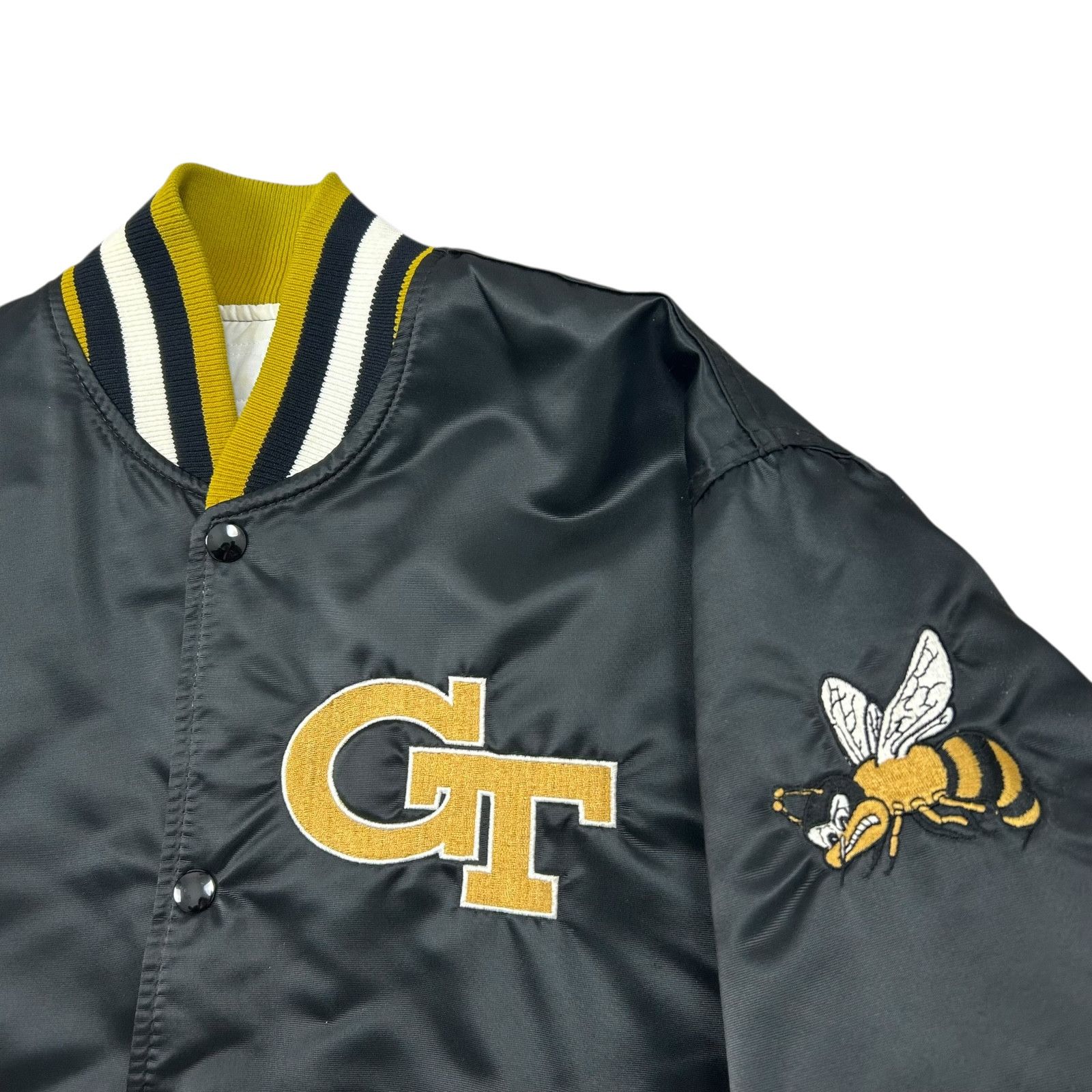 NBA VTG 90s NCAA GEORGIA TECH YELLOW STARTER SATIN JACKET Size US M / EU 48-50 / 2 - 2 Thumbnail
