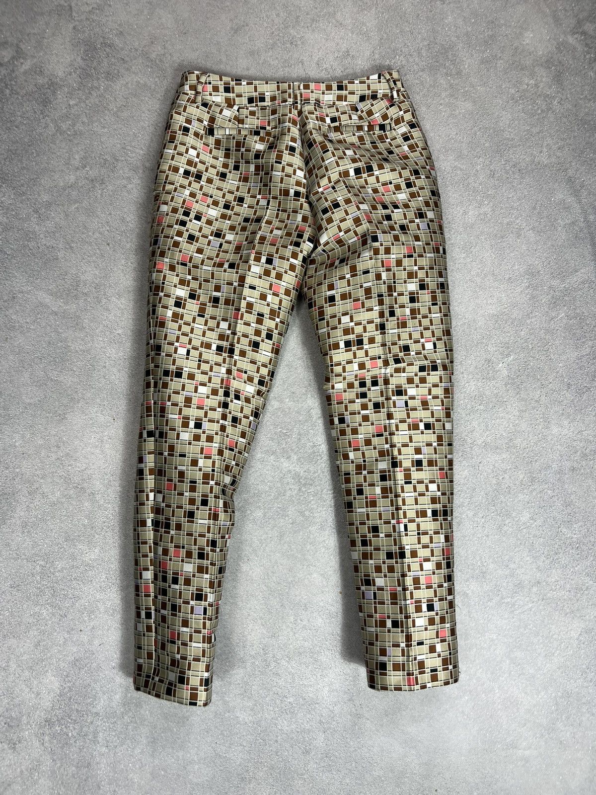 Fendi Fendi Women's Made In Italy Wool Silk Blend Geometric Print Size 42S - 13 Thumbnail