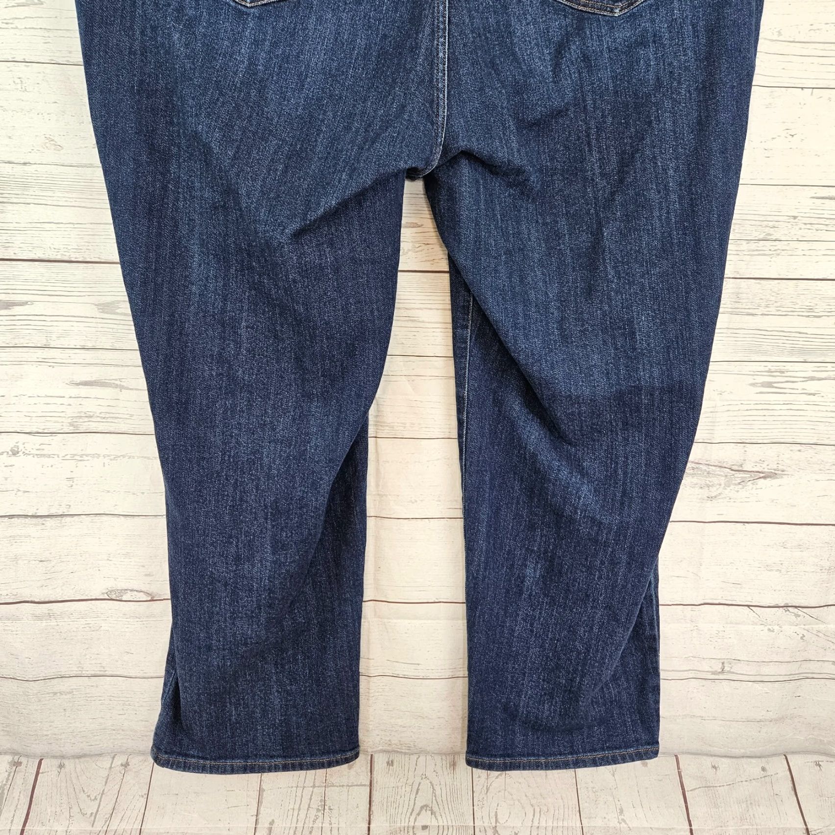 J. Jill J. Jill Womens Relaxed Boyfriend Jeans Sz 28 Blue Medium Wash High Rise Denim Cotton Blend Stretch Inseam 30" N/A Size 28" / US 6 / IT 42 - 5 Thumbnail