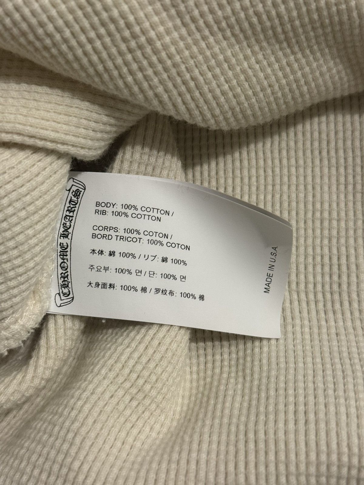 Chrome Hearts Chrome Hearts Logo Embroidered Waffle Henley Half-Sleeve Size US S / EU 44-46 / 1 - 6 Thumbnail