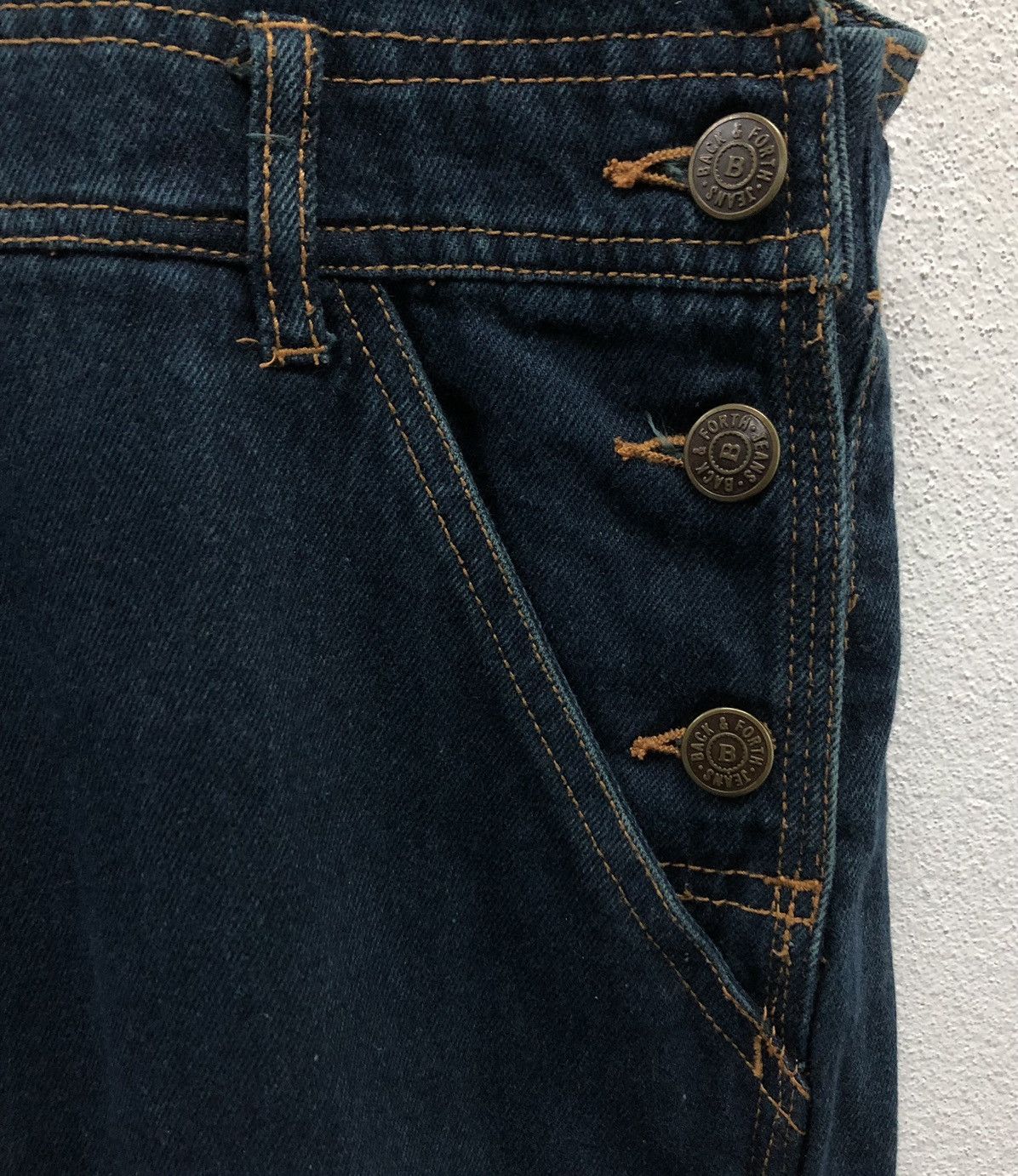 Japanese Brand Vintage Back & Forth Jeans Overalls Size US 37 - 8 Thumbnail