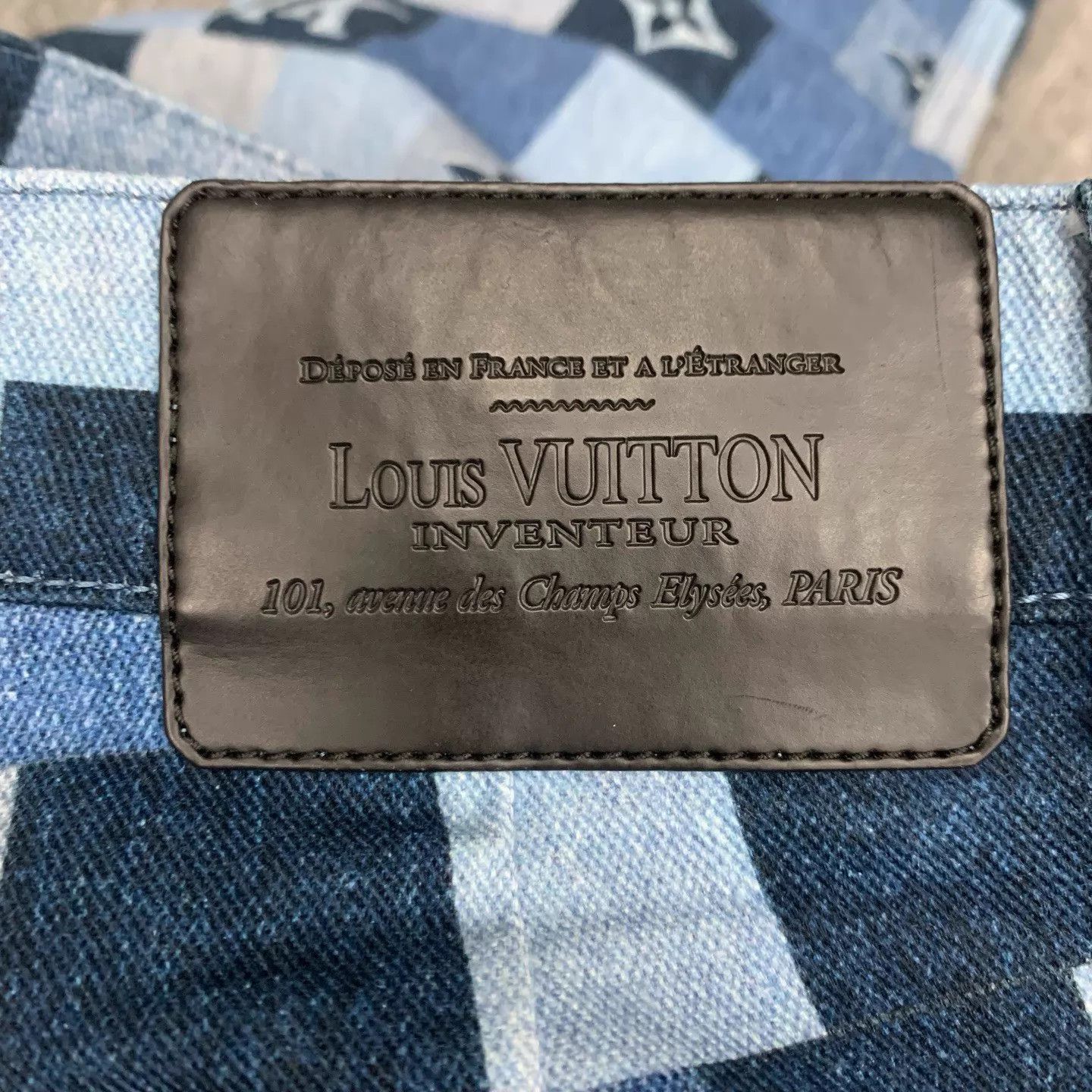 Louis Vuitton LV Blue Color-Blocked Check Jeans 36 98% New Size 26" / US 2 / IT 38 - 8 Thumbnail