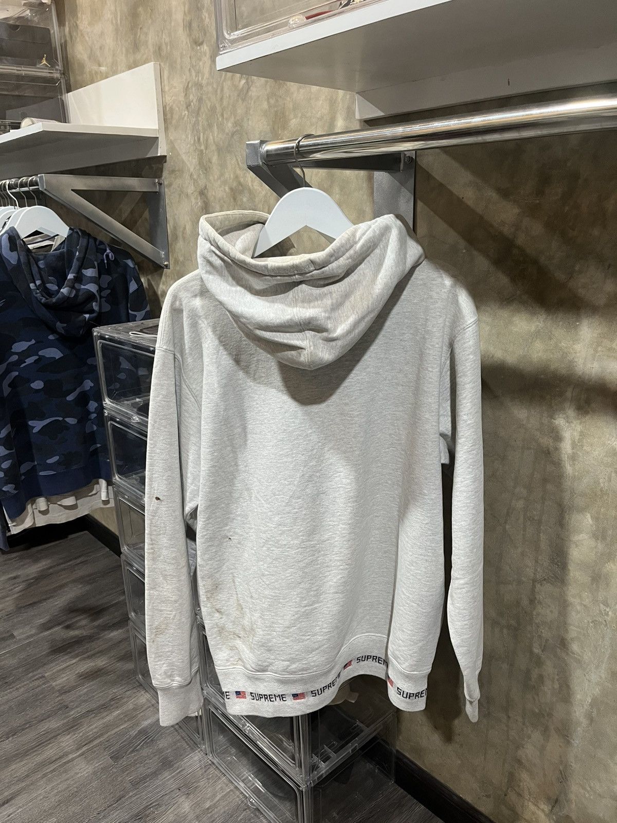 Supreme Supreme Text Rib Hooded Sweatshirt Size US XL / EU 56 / 4 - 2 Thumbnail