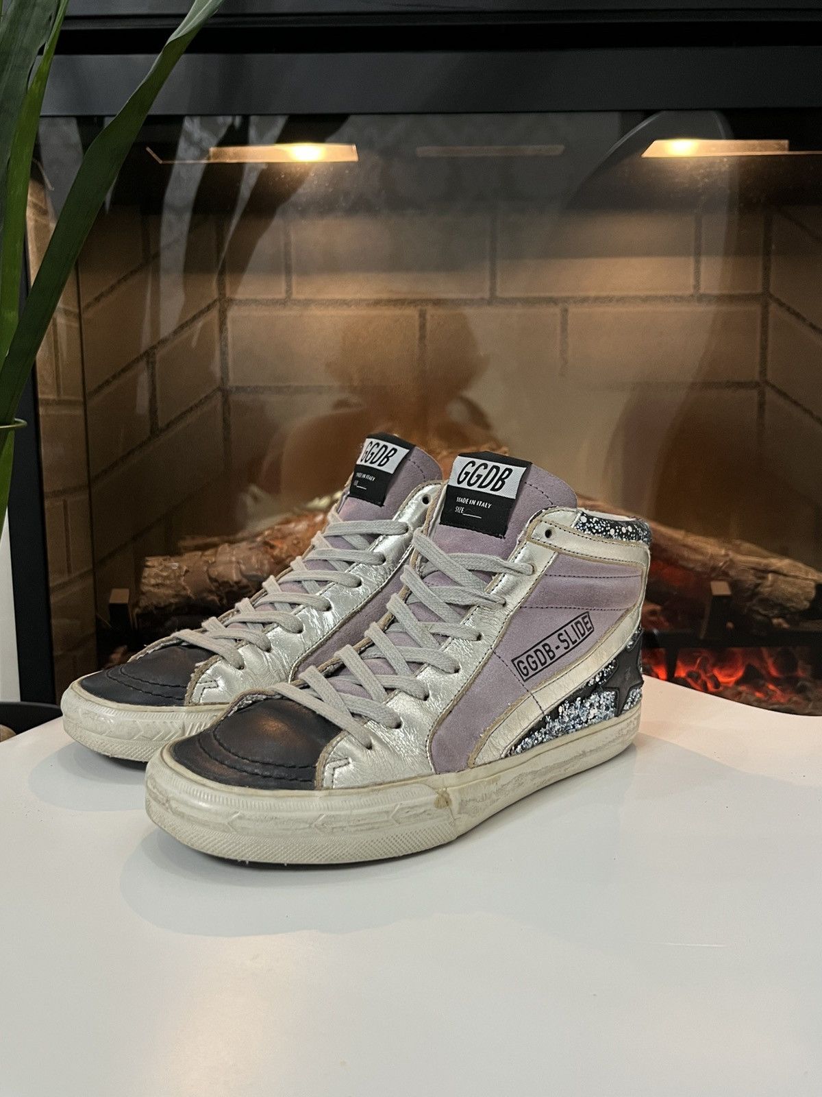 Golden Goose 🔥Golden Goose Slide Super Star Glitter Sneakers GGDB Size US 6 / IT 36 - 6 Thumbnail
