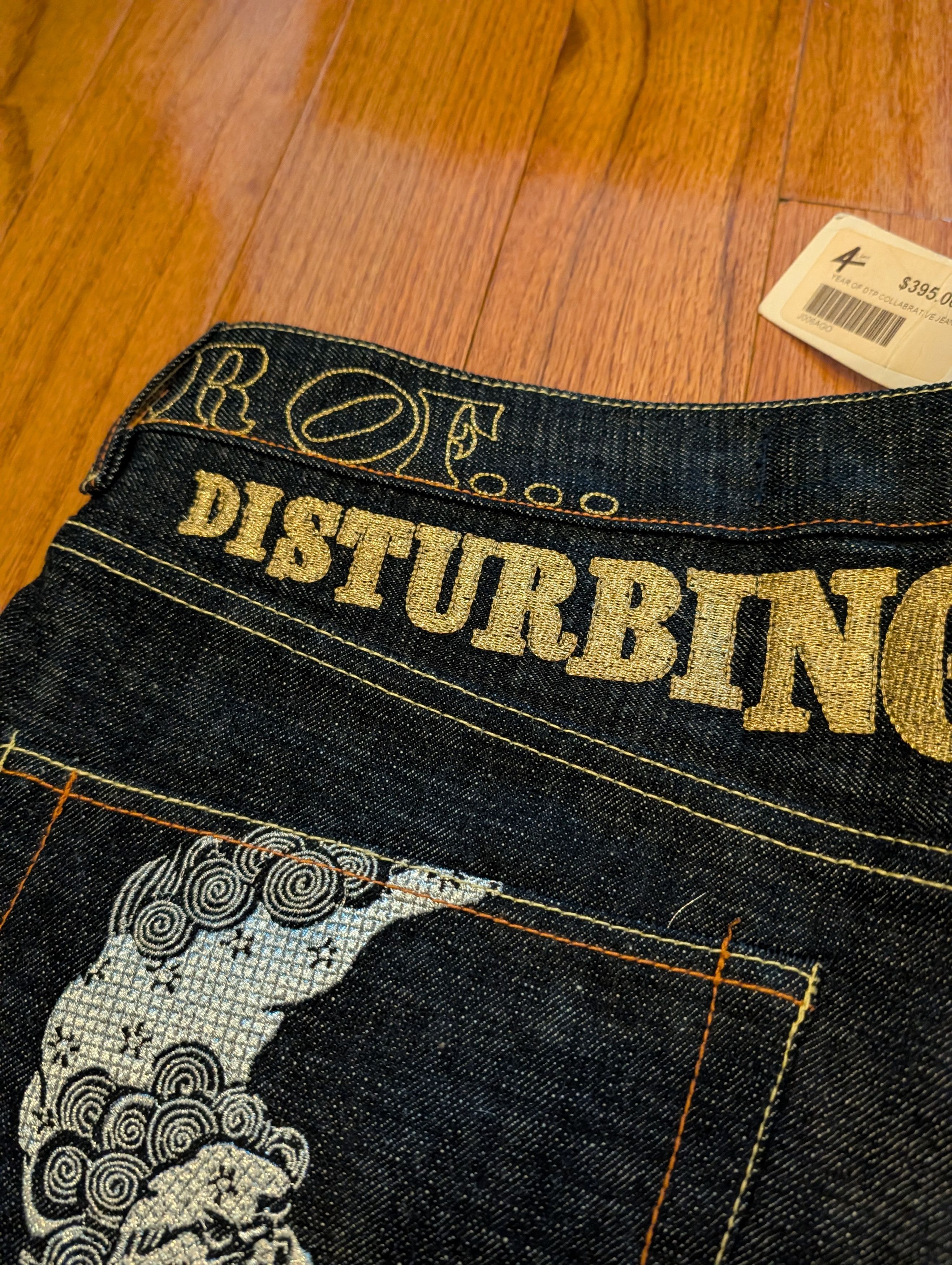 Vintage The Year of DTP Disturbing Tha Baggy Hip Hop Denim Jeans Size US 38 / EU 54 - 5 Thumbnail