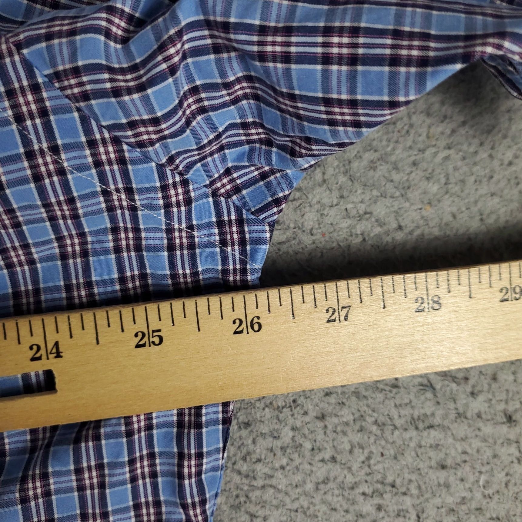 Ralph Lauren VINTAGE Ralph Lauren Shirt Men Large Blue Plaid Button-Up Casual Short Sleeve Polo Classic Department Sale Size US L / EU 52-54 / 3 - 7 Thumbnail