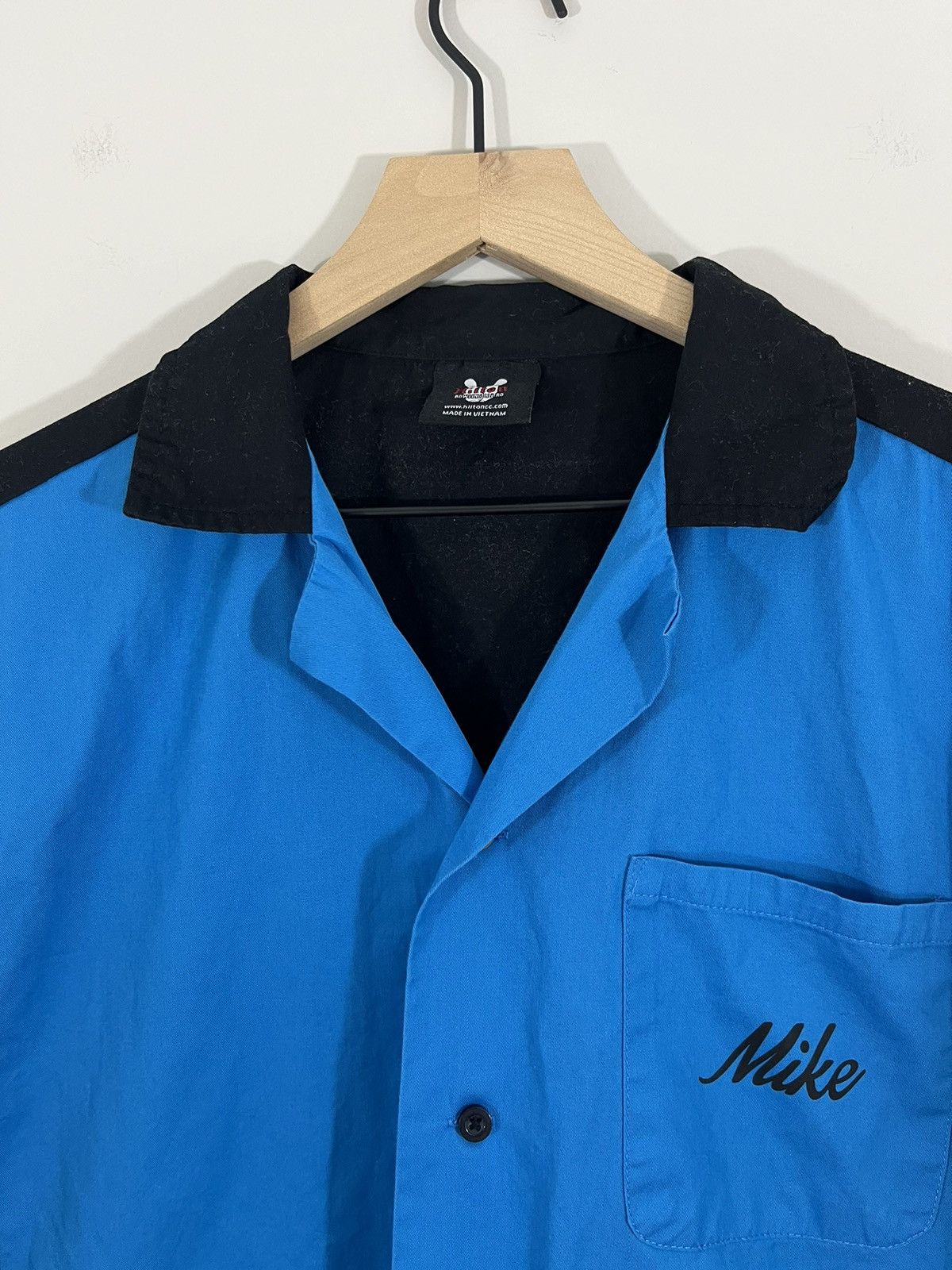 Short Sleeve Button Down Vintage Bowling League Shirt