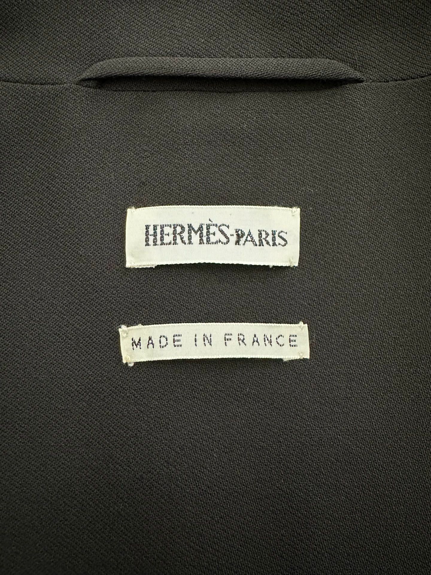 Hermes HERMES Margiela virgin wool casual blazer black 99 Size S / US 4 / IT 40 - 7 Thumbnail
