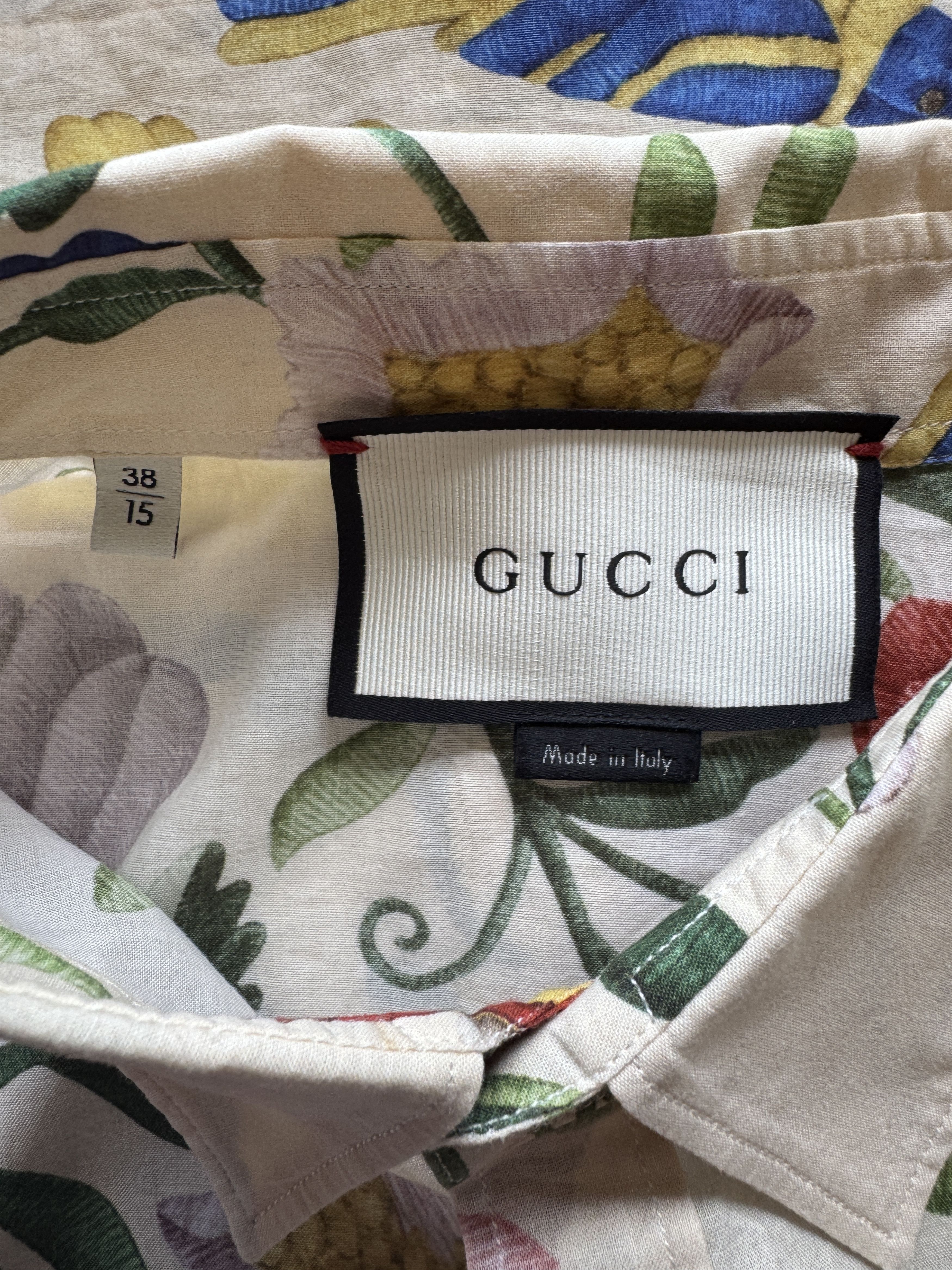 Gucci Duke Floral Button-Up Shirt Size US M / EU 48-50 / 2 - 21 Thumbnail