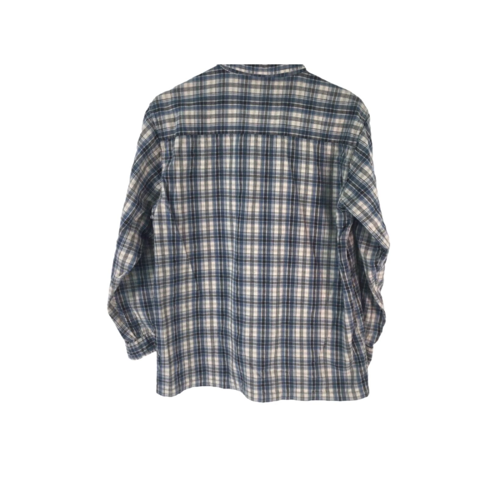 Dockers VINTAGE Dockers Mens Button Front Shirt Blue White Plaid Long Sleeve Pocket Cotton L Size US L / EU 52-54 / 3 - 3 Thumbnail
