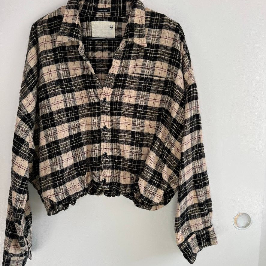 R13 R13 Plaid Gathered Hem Workshirt Size XS Size XS / US 0-2 / IT 36-38 - 5 Thumbnail