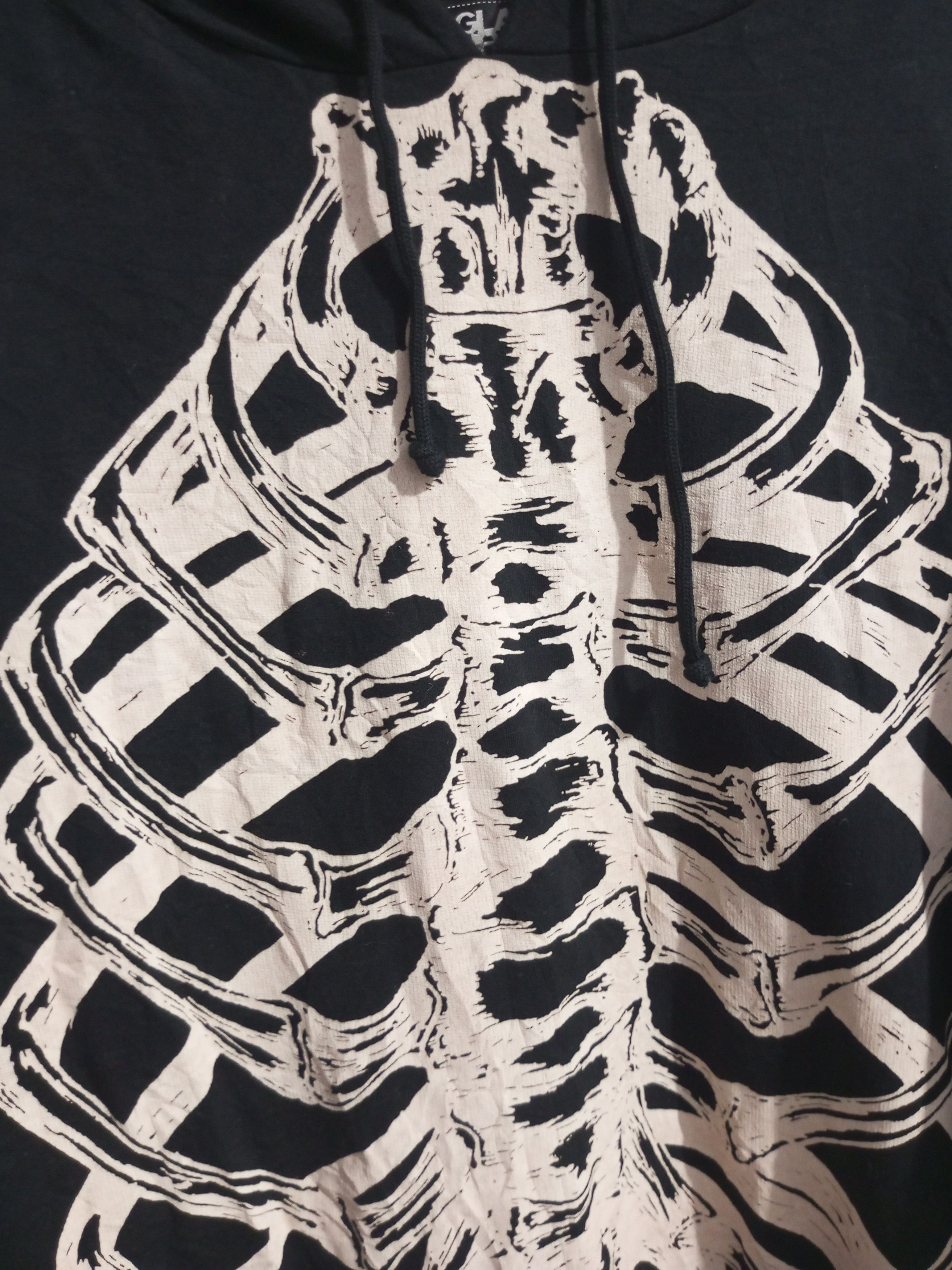 Hysteric Glamour Japanese glad news punk skeleton studded bat hoodie Size US XL / EU 56 / 4 - 10 Thumbnail