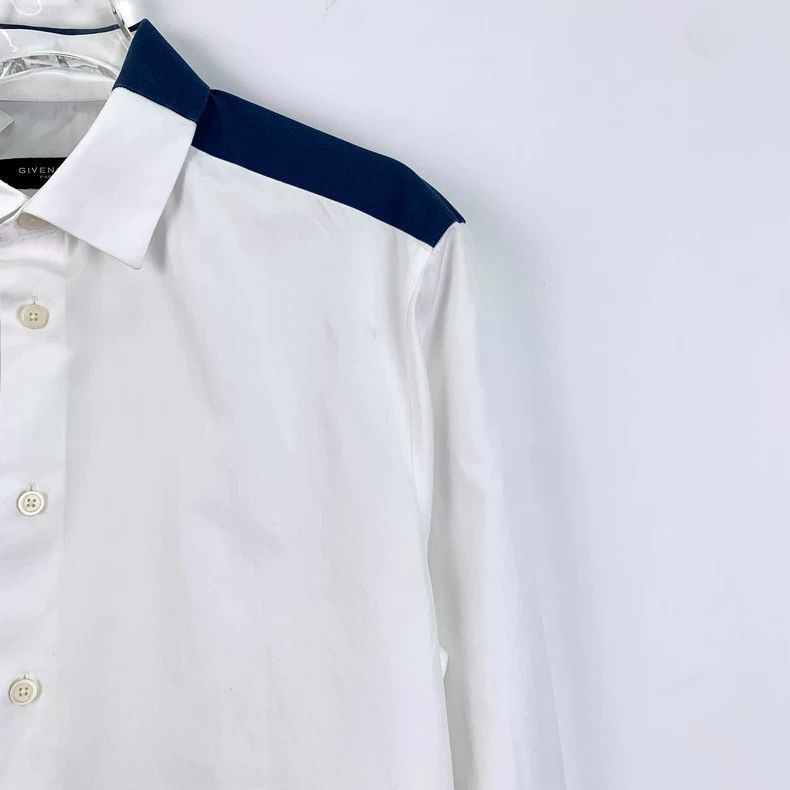 Givenchy Givenchy Givenchy White Cotton Long Sleeve ButtonUp Shirt Size US M / EU 48-50 / 2 - 3 Thumbnail