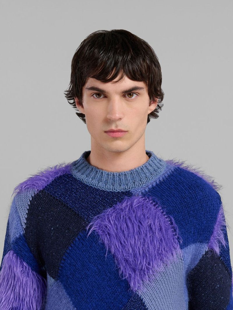 Marni o1mle0126 Rhombus Intarsia Sweater in Multicolor Size US M / EU 48-50 / 2 - 4 Thumbnail