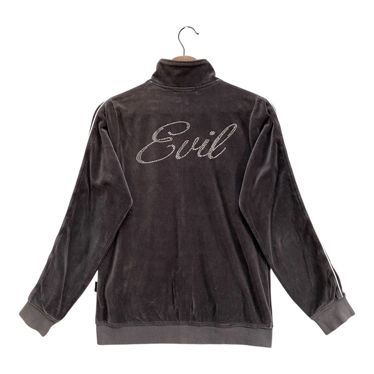 Hysteric Glamour Vintage Hysteric Glamour Velour Track Jacket Charcoal Grey Size US S / EU 44-46 / 1 - 2 Thumbnail