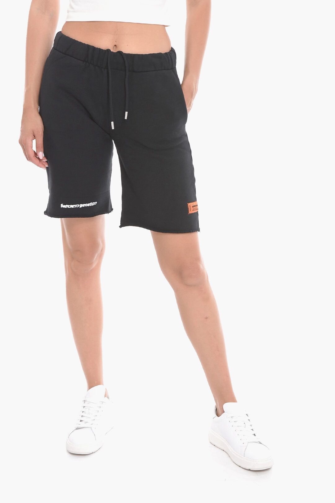 image of Heron Preston Og1Mm0124 Sweatshort In Black, Women's (Size 34)