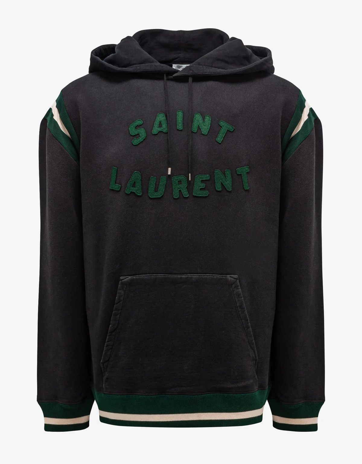 Saint Laurent Paris o1bcso1str0924 Hoodie in Black/Green Size US XS / EU 42 / 0 - 1 Thumbnail