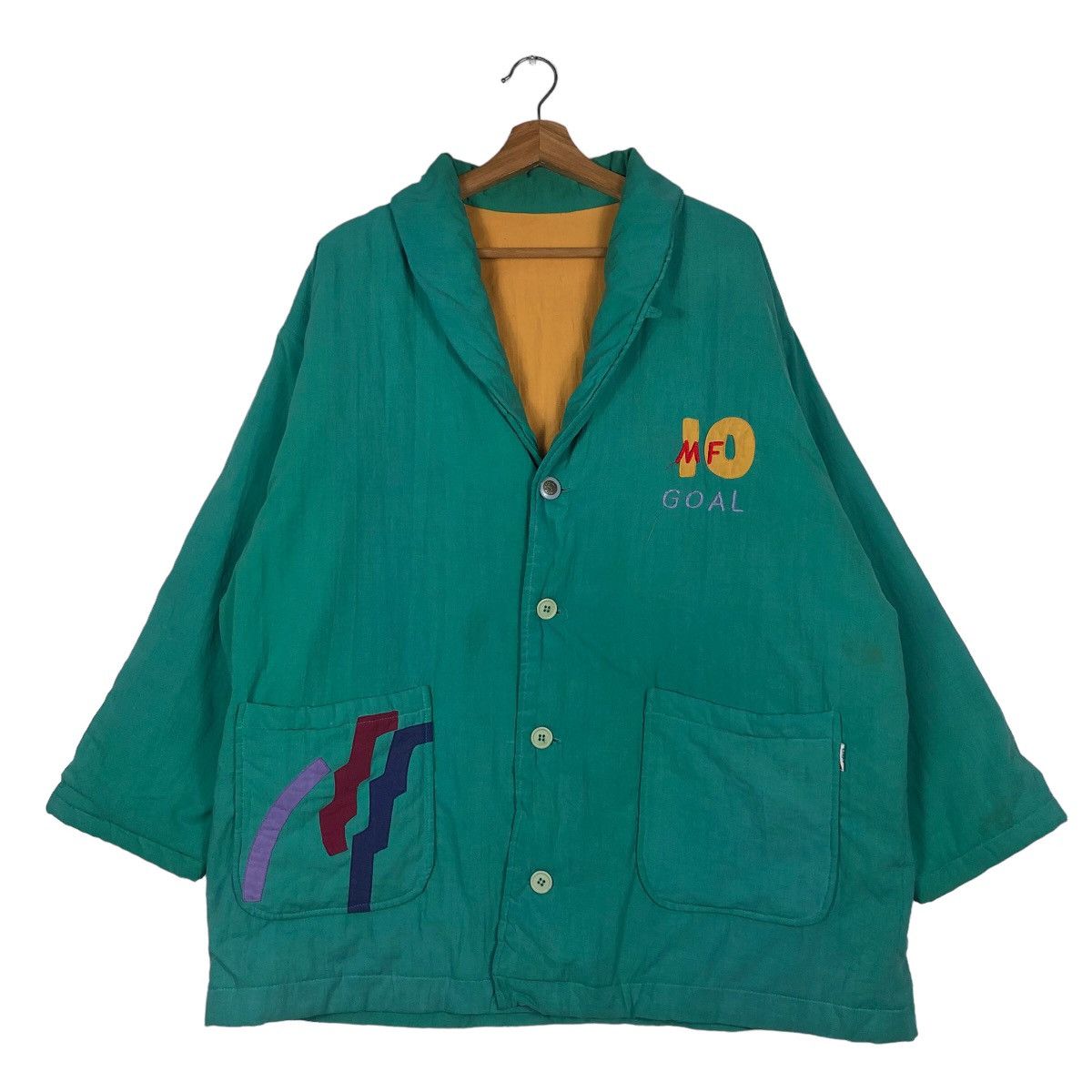 Hysteric Glamour 🔥Vintage Kimono Jacket Football Big Logo Japan Made Size US L / EU 52-54 / 3 - 1 Thumbnail