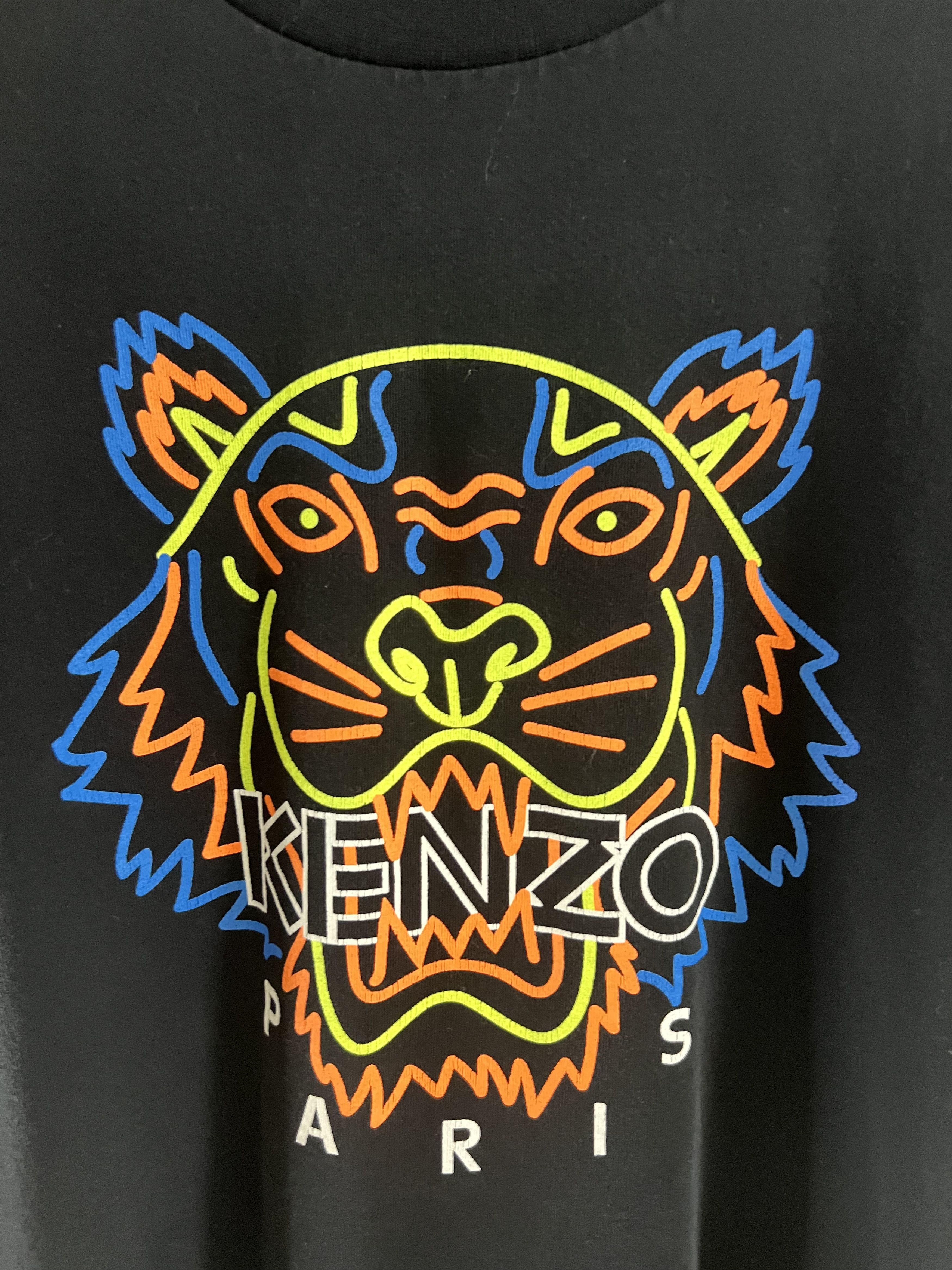 Kenzo Black Neon Tiger T-Shirt Size US M / EU 48-50 / 2 - 3 Thumbnail