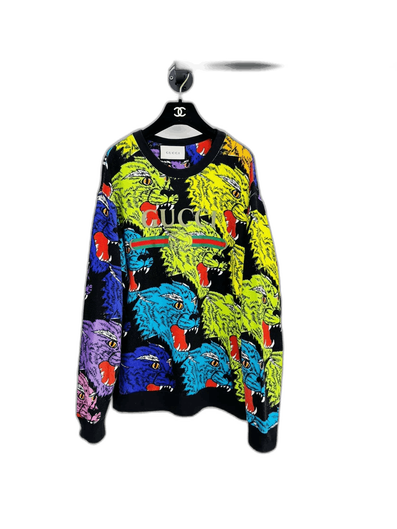 Gucci Sweatshirt with Colorful Lion Design