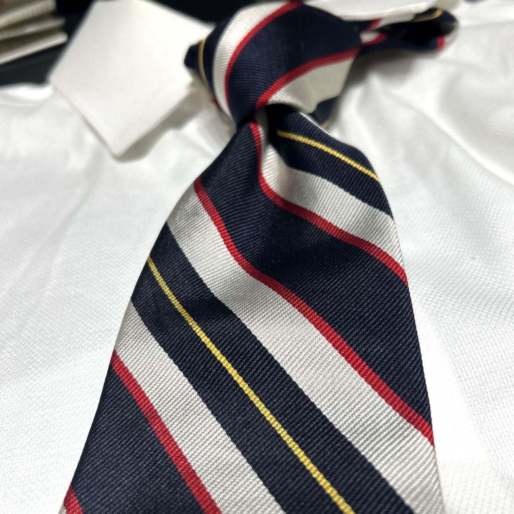 Robert Talbott Robert Talbott Tie Striped VTG Preppy Oxford Style Multicolor Silk Academia Men Tie Size ONE SIZE - 4 Thumbnail