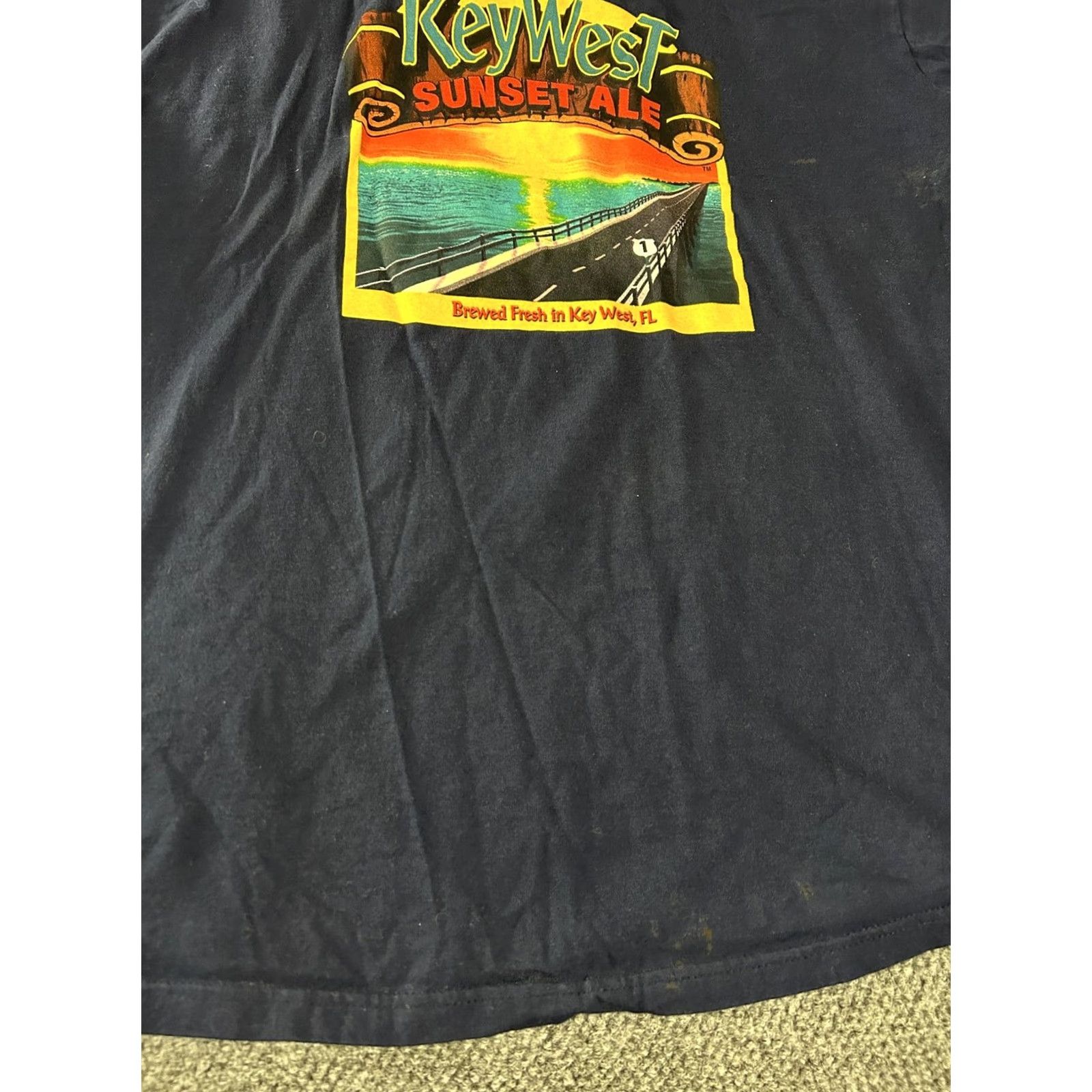 Fruit Of The Loom Key West Sunset Ale Shirt Mens 2XL Blue Graphic Tee Fruit of the Loom Size US XXL / EU 58 / 5 - 3 Thumbnail