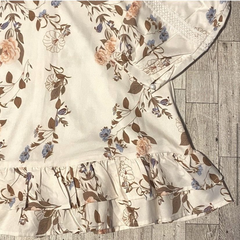 Other Eilly Bazar, Ruffled, Fitted, Long Sleeve Peasant Dress Size S / US 4 / IT 40 - 8 Thumbnail