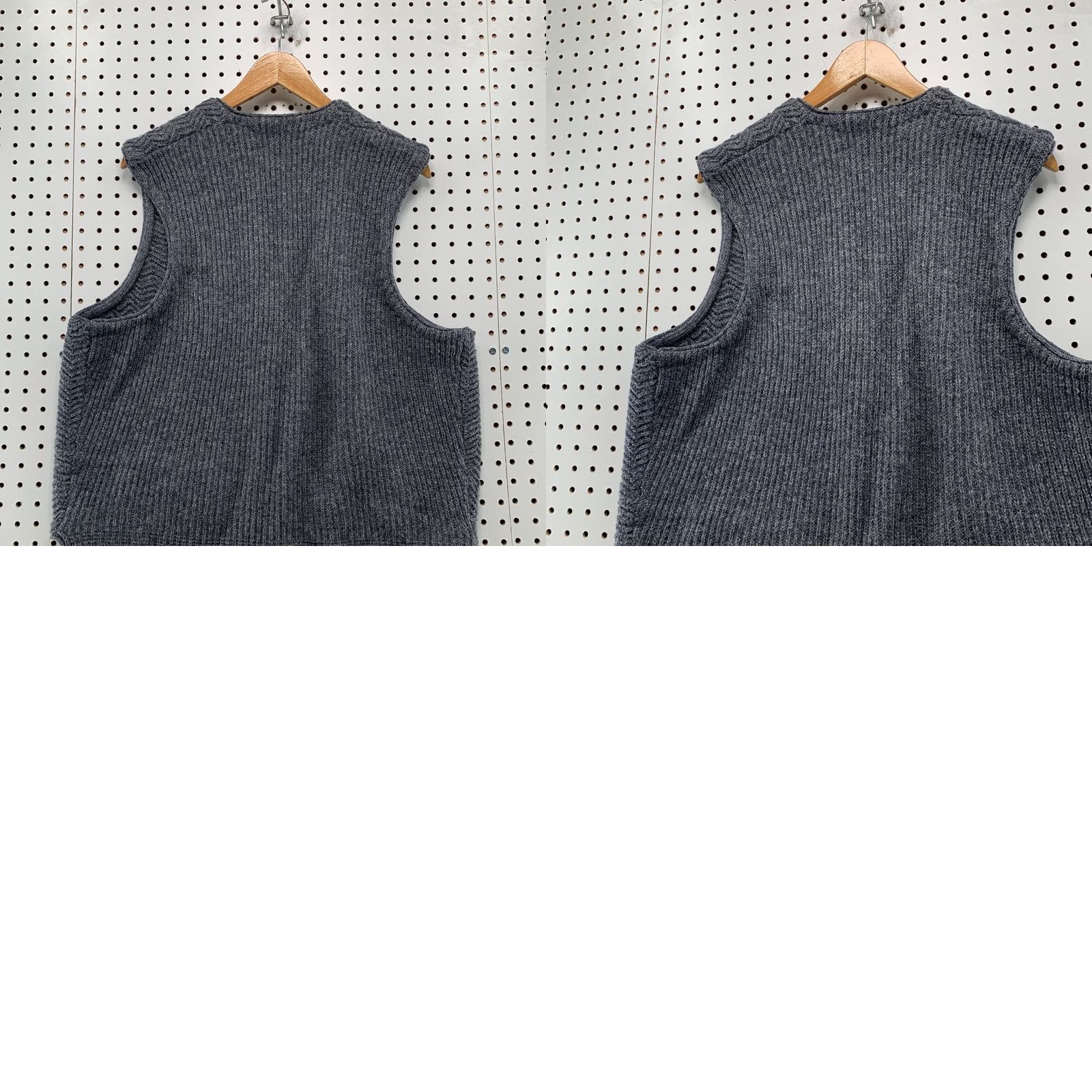Vintage VINTAGE J.J. Farmer Sweater Vest Mens XL Grey 90s Wool Shetland Herringbone Size US XL / EU 56 / 4 - 9 Thumbnail