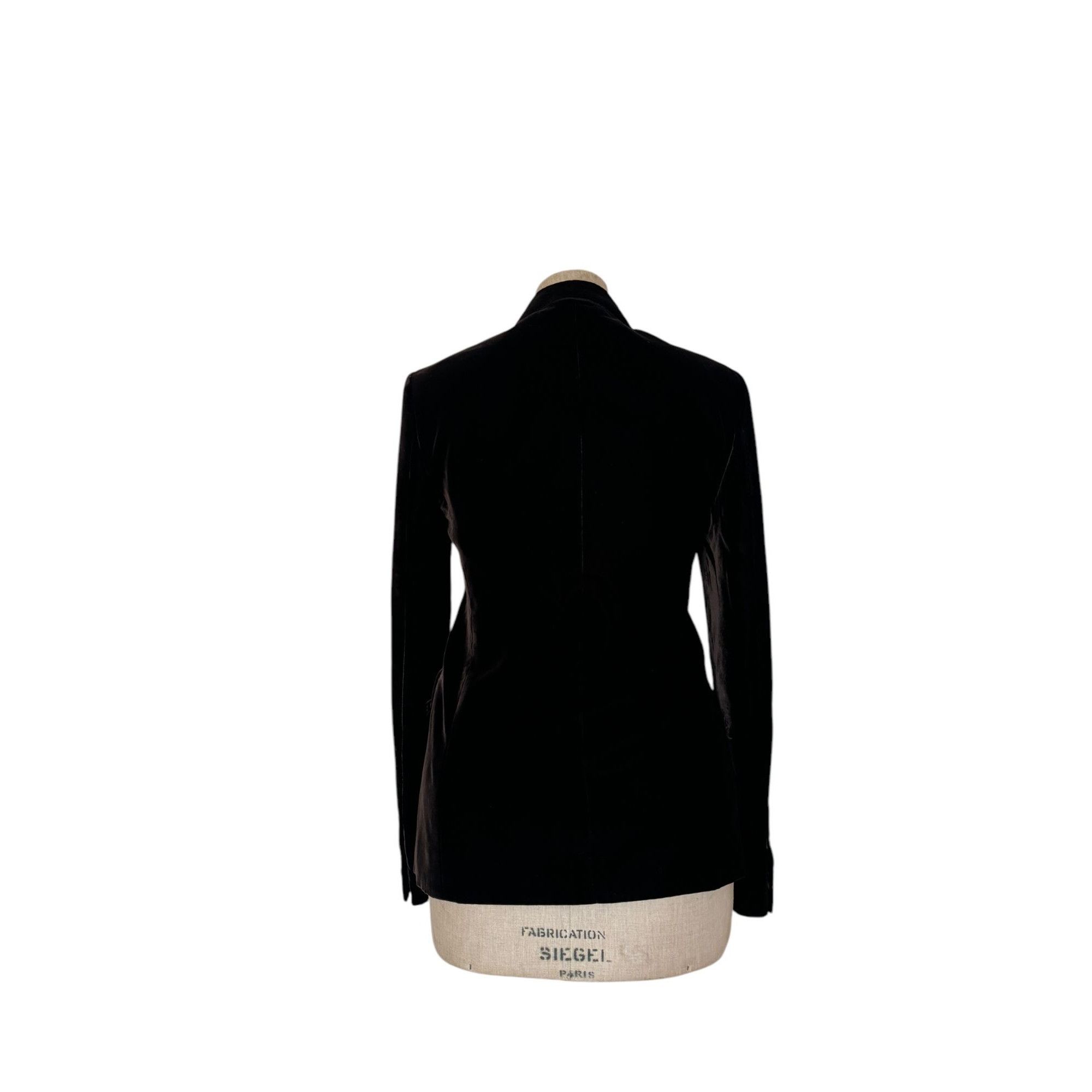 Saint Laurent Paris Hedi Slimane FW 2016 Velvet Blazer Jacket Size 34R - 5 Thumbnail