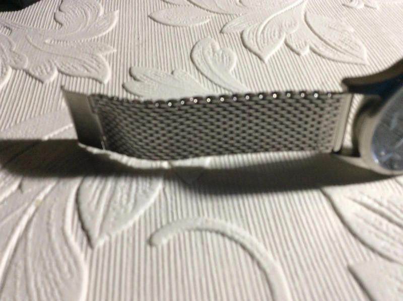 Designer Miro black dial mesh silver stainless steel watch Size ONE SIZE - 10 Thumbnail
