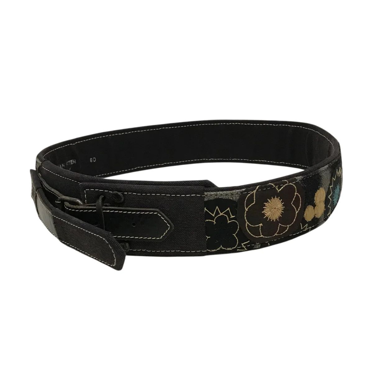 Dries Van Noten Floral Denim Patchwork Belt Size ONE SIZE - 2 Thumbnail