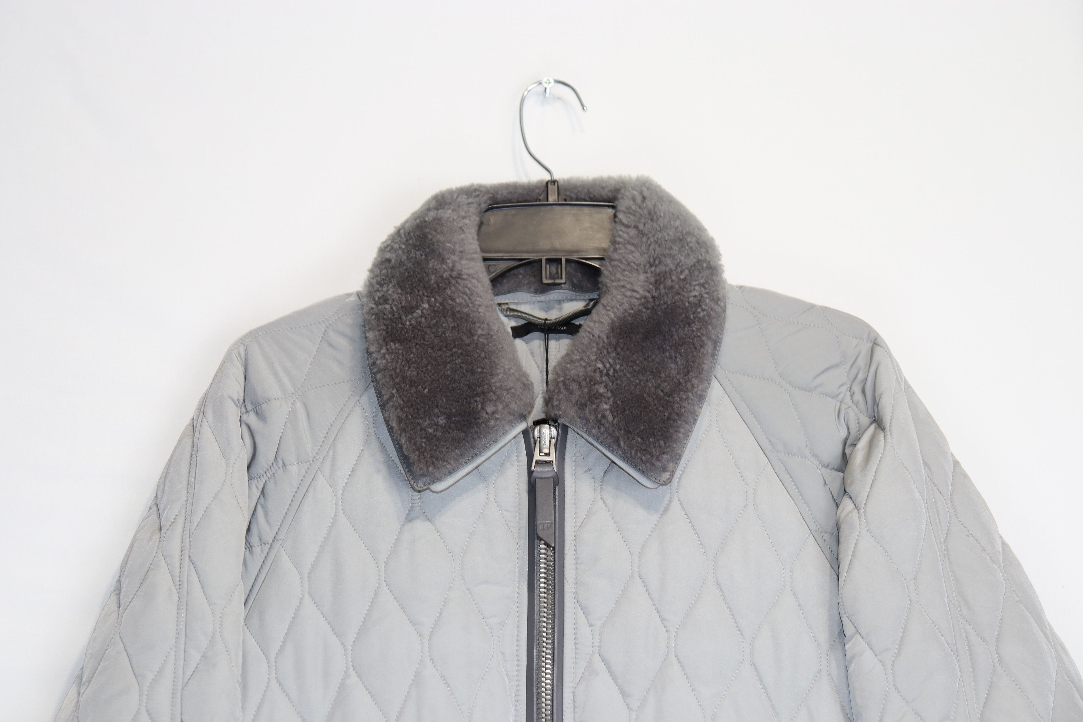 Tom Ford o1rshd1 Quilted Padded Blouson Jacket With Shearling Collar Size US M / EU 48-50 / 2 - 3 Thumbnail