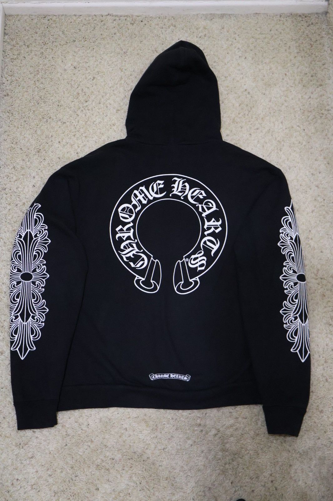 Chrome hearts horshoe hoodie floral main image 0