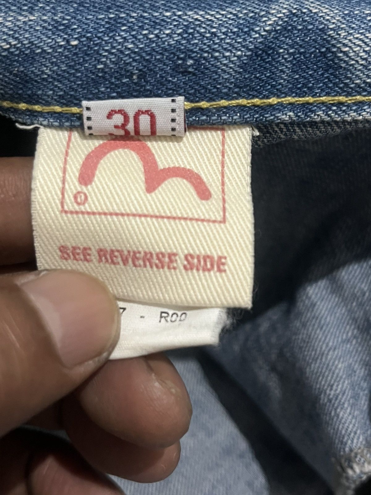 Japanese Brand Evisu Genes Baggy Denim Silver Logo Embroidery Y2K Style Size US 30 / EU 46 - 22 Thumbnail