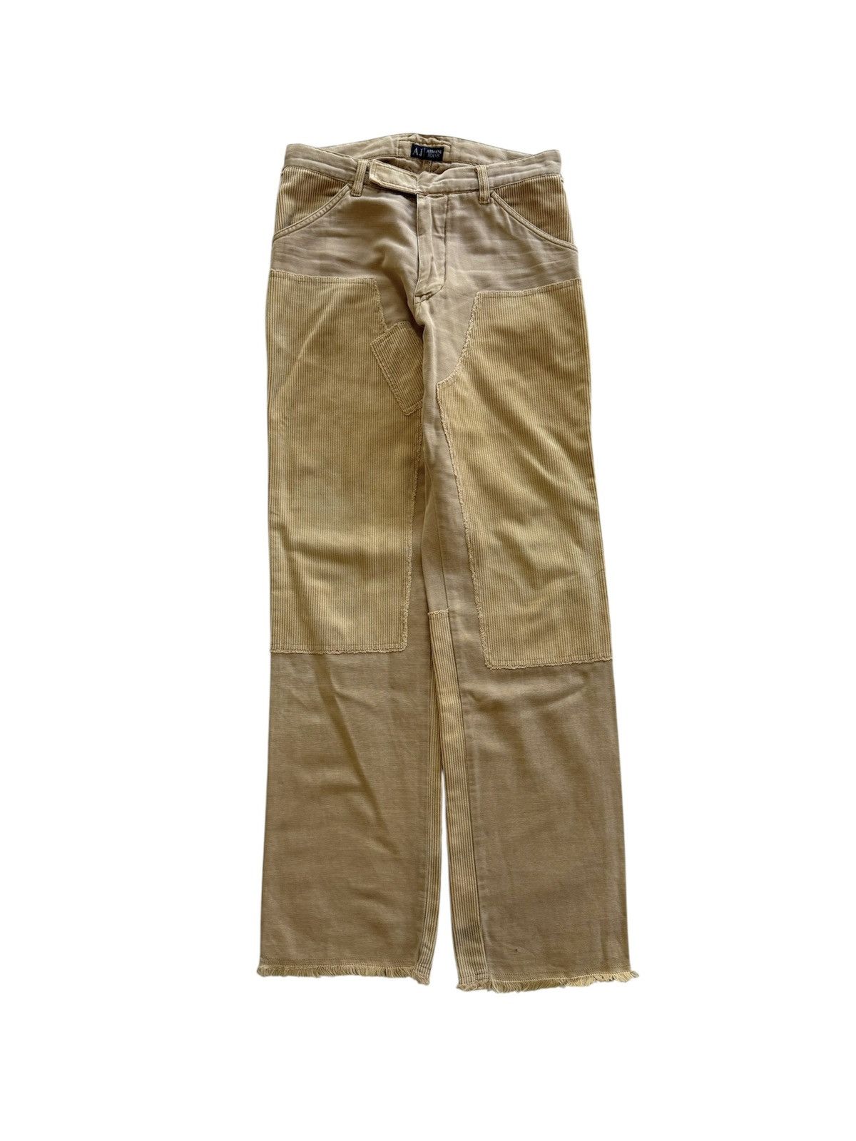 Armani Vintage Armani doubleknee jeans corduroy patchwork trousers Size US 30 / EU 46 - 1 Thumbnail