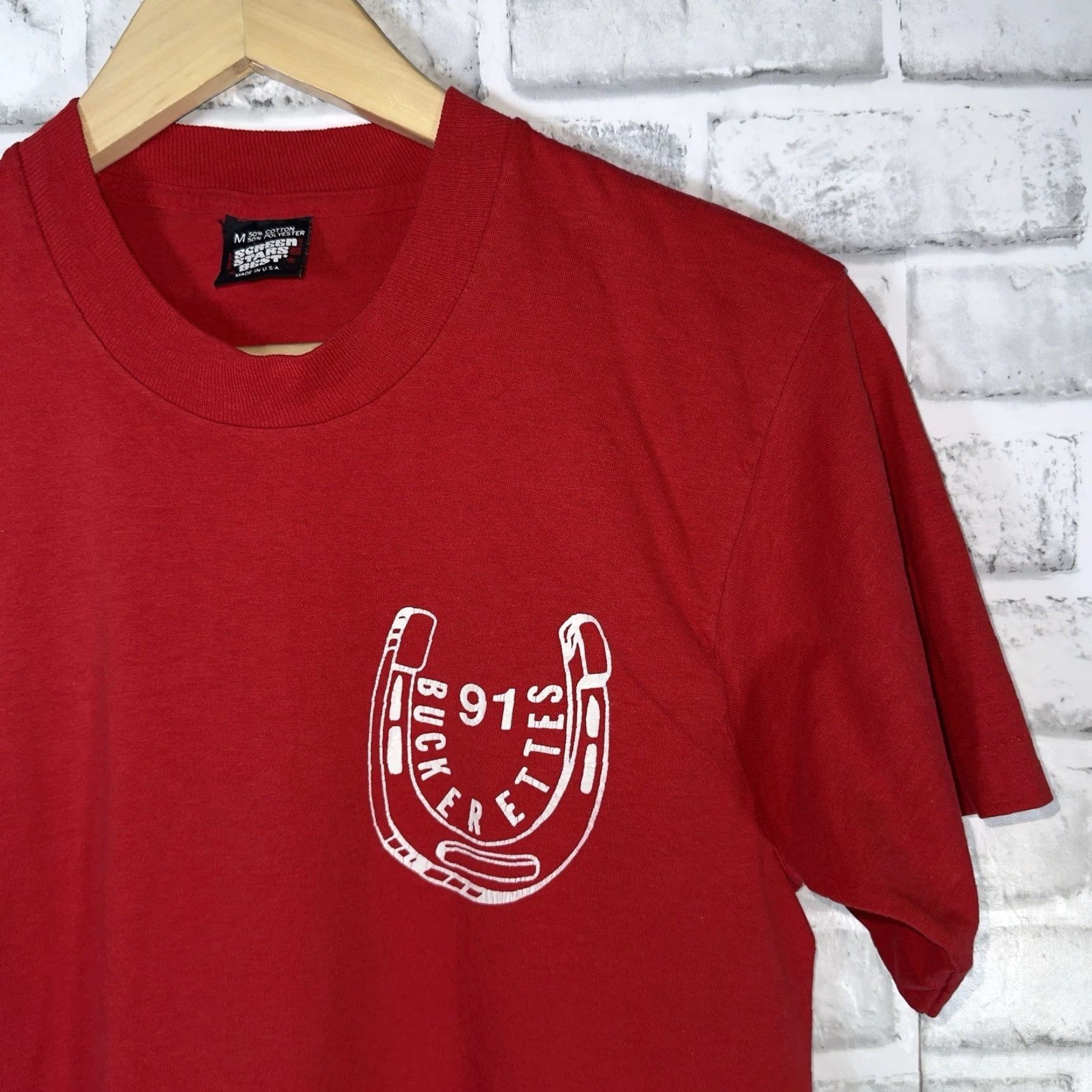 Vintage VINTAGE Screen Stars Best T-Shirt Unisex Adult Medium Red USA Graphic Tee 90s Size US M / EU 48-50 / 2 - 2 Thumbnail