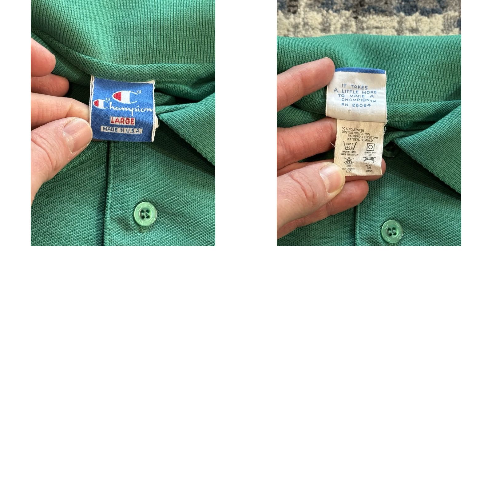 Champion VINTAGE Champion 80s Polo Shirt L Green MSU Spartans Bogart’s Lounge Gentlemen’s Club Mens Size US L / EU 52-54 / 3 - 8 Thumbnail
