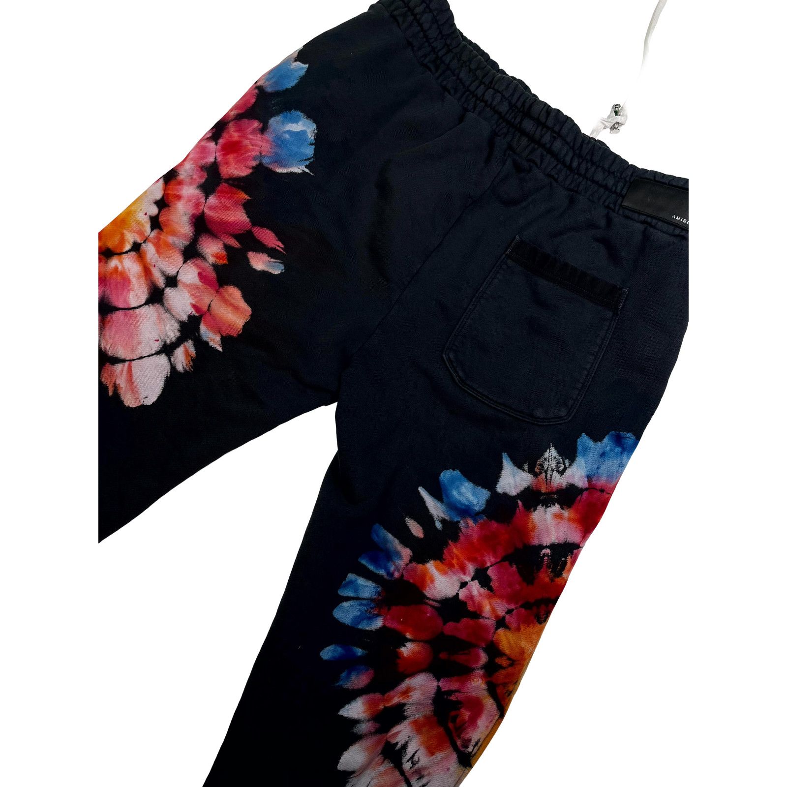 Amiri Amiri Script Logo Tie Dye Black Sweatpants Size US 36 / EU 52 - 5 Thumbnail