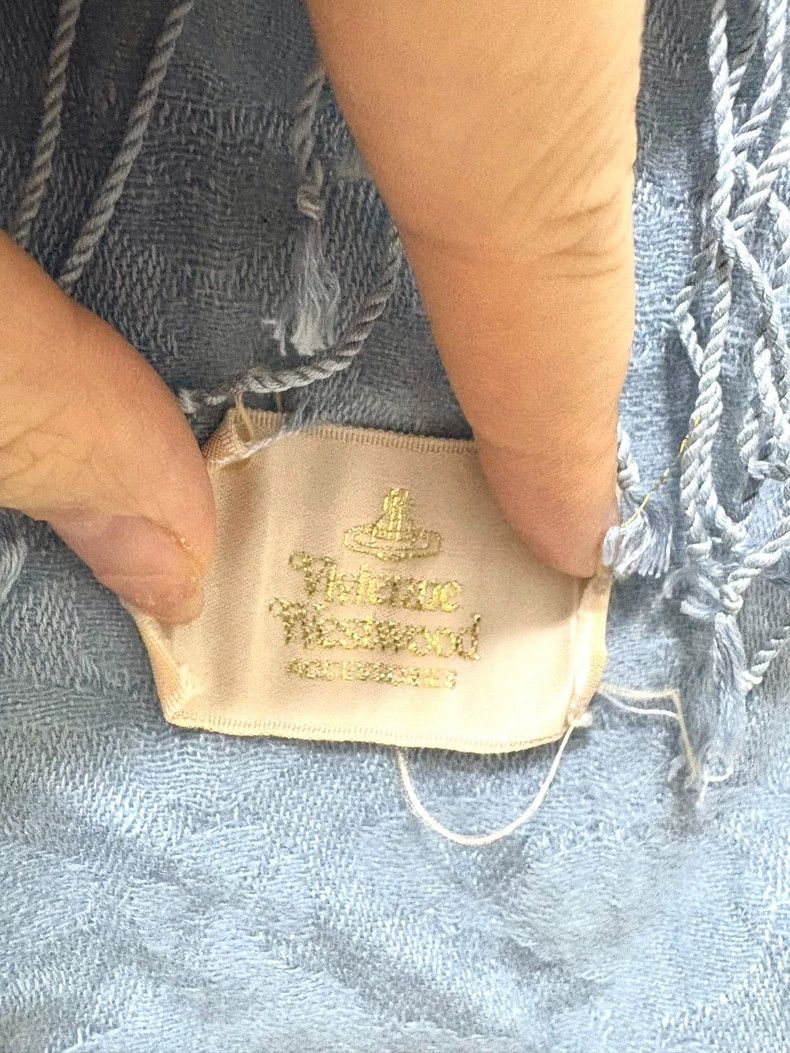 Vivienne Westwood Vivienne Westwood Blue earth star scarf with a big stamp Size ONE SIZE - 8 Thumbnail