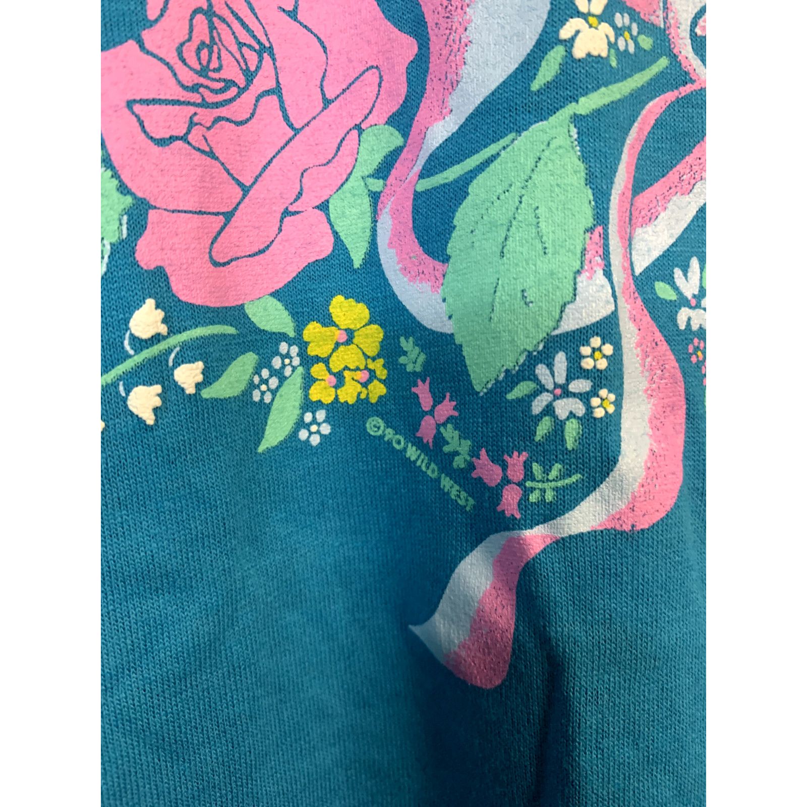 Jerzees Vintage Gatlinburg Shirt Flowers Blue 1990s 90s VTG Medium Size US M / EU 48-50 / 2 - 5 Thumbnail