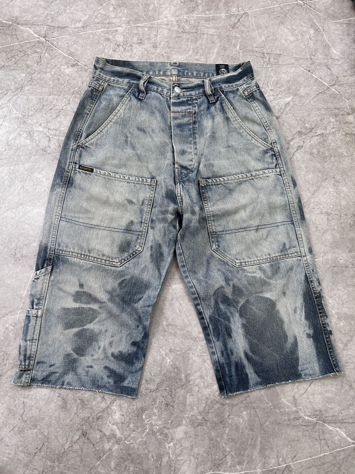 Designer × Diesel Vintage 90s diesel carpenter cargo washed pants Shirts y2k Size US 29 - 2 Thumbnail