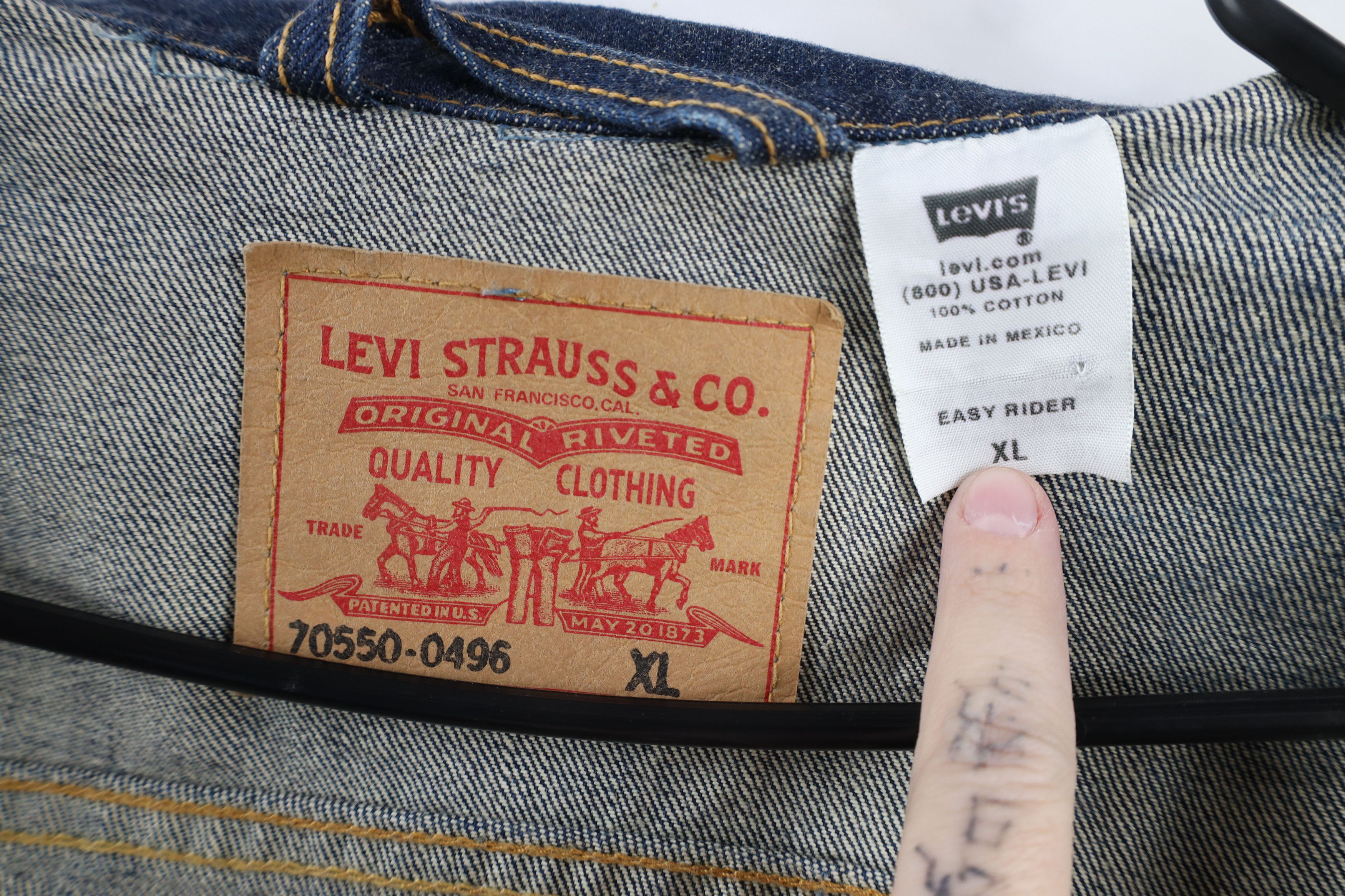 Levi's × Vintage Vintage Y2K Levis Rider Denim Jean Trucker Jacket Coat Blue Size US XL / EU 56 / 4 - 12 Thumbnail
