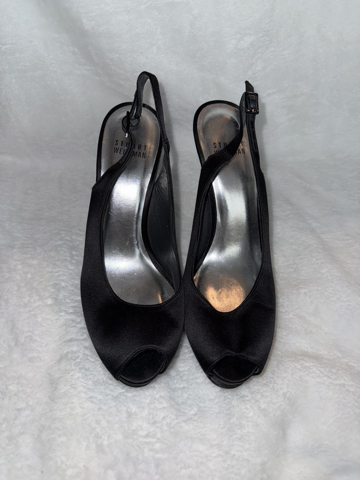 Stuart Weitzman Stuart Weitzman women's black slingback on heels Size 6 Size US 6 / IT 36 - 2 Thumbnail