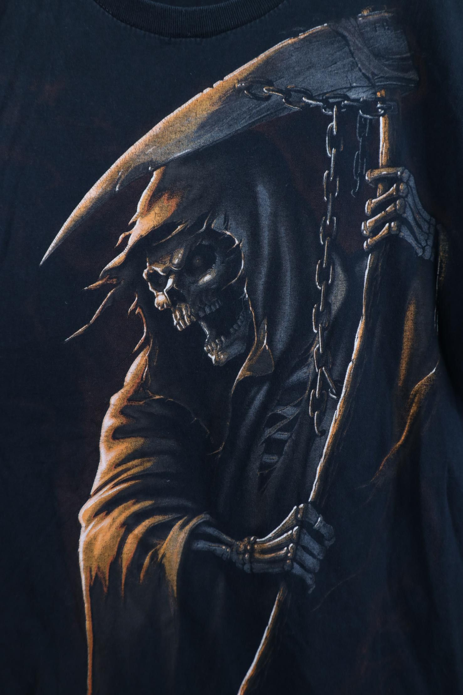 Vintage Vintage 90s Y2K Streetwear Grim Reaper Skeleton T-Shirt Size US L / EU 52-54 / 3 - 7 Thumbnail