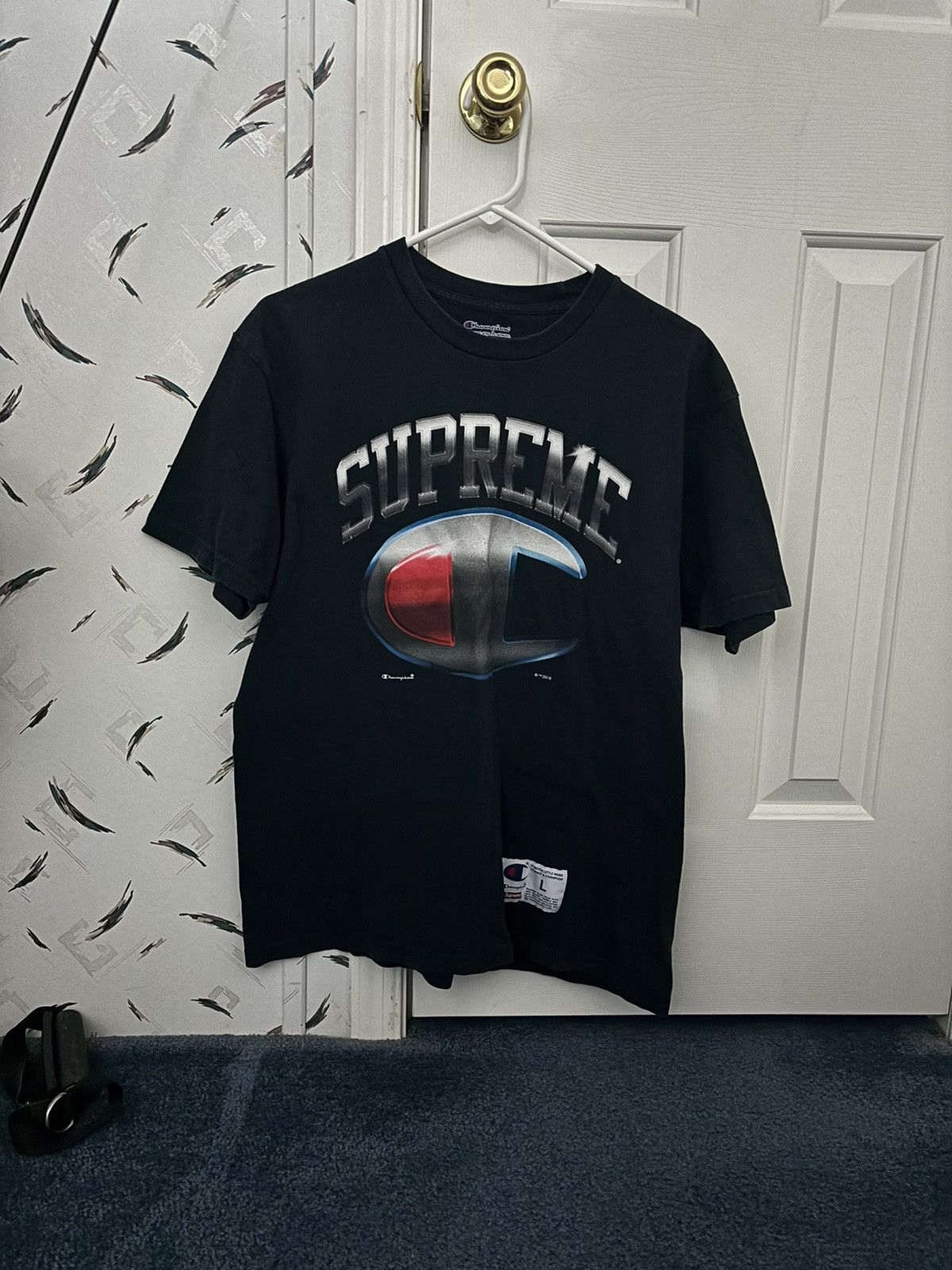 Champion Supreme Supreme x Champion Chrome S S T Shirt Grailed