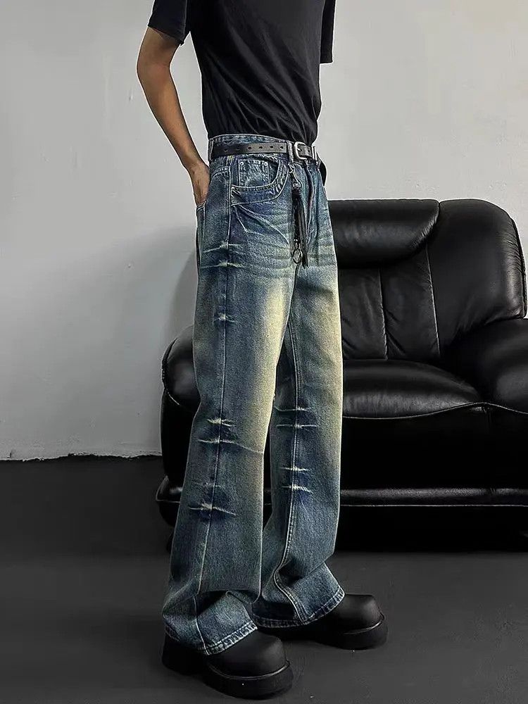 Designer × Japanese Brand Faded wash baggy wide leg jeans Size US 30 / EU 46 - 2 Thumbnail