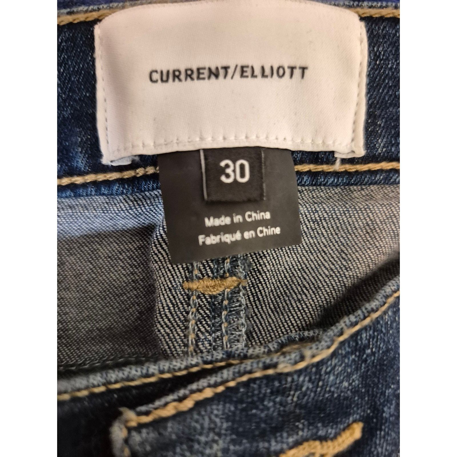 Current/Elliot Current/Elliot Dark Wash Skinny Jeans Mid Rise Stretch Denim Size 30" / US 8 / IT 44 - 6 Thumbnail