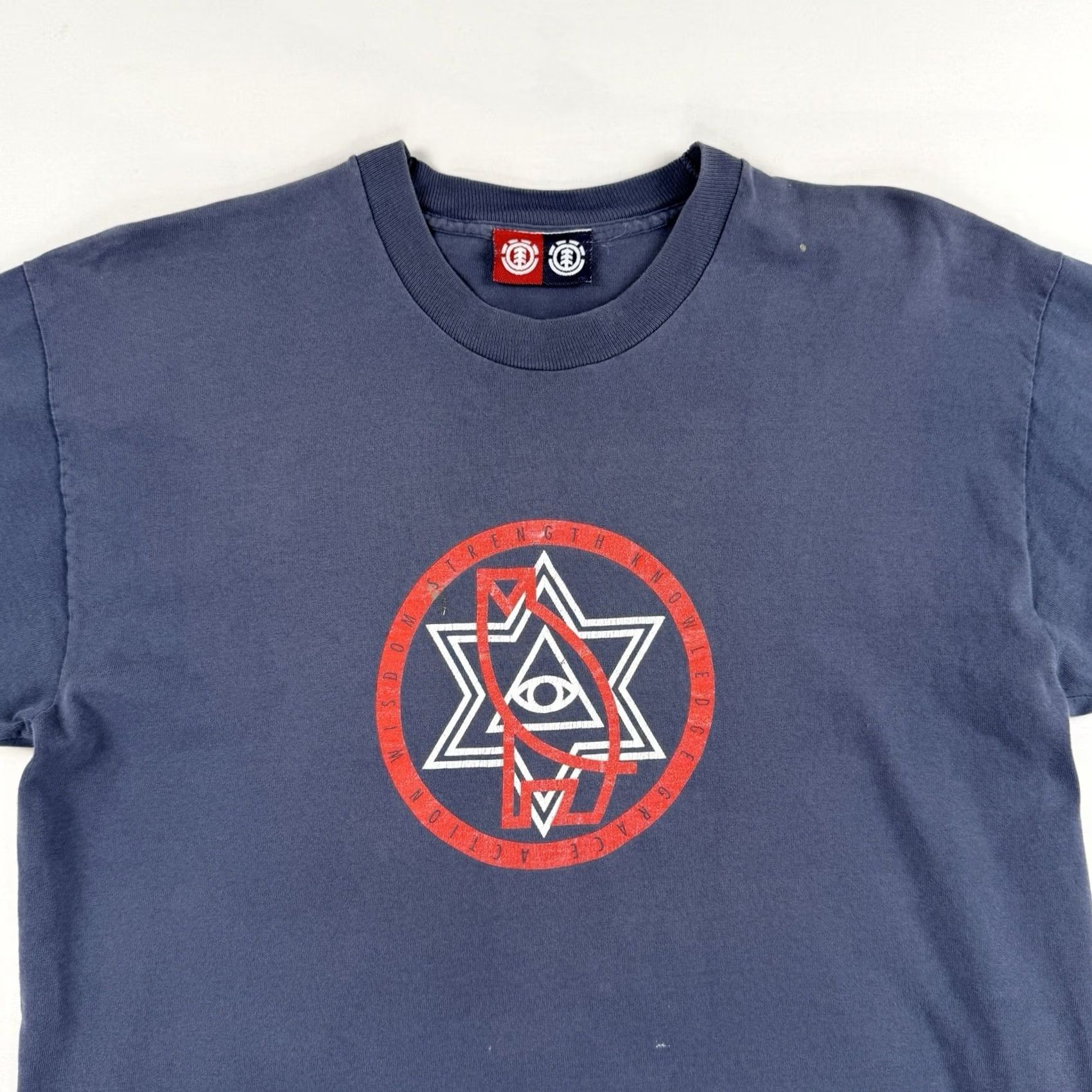 Element VINTAGE Element Skateboards Shirt L Blue 1990s Graphic Tee Grunge Mens Size US L / EU 52-54 / 3 - 2 Thumbnail