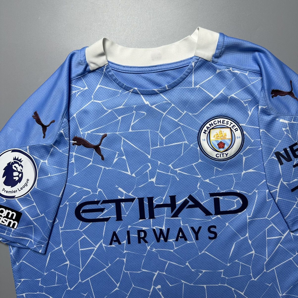 Puma MAN CITY PUMA 2020/2021 FOOTBALL HOME JERSEY #17 DE BRUYNE Size US M / EU 48-50 / 2 - 4 Thumbnail