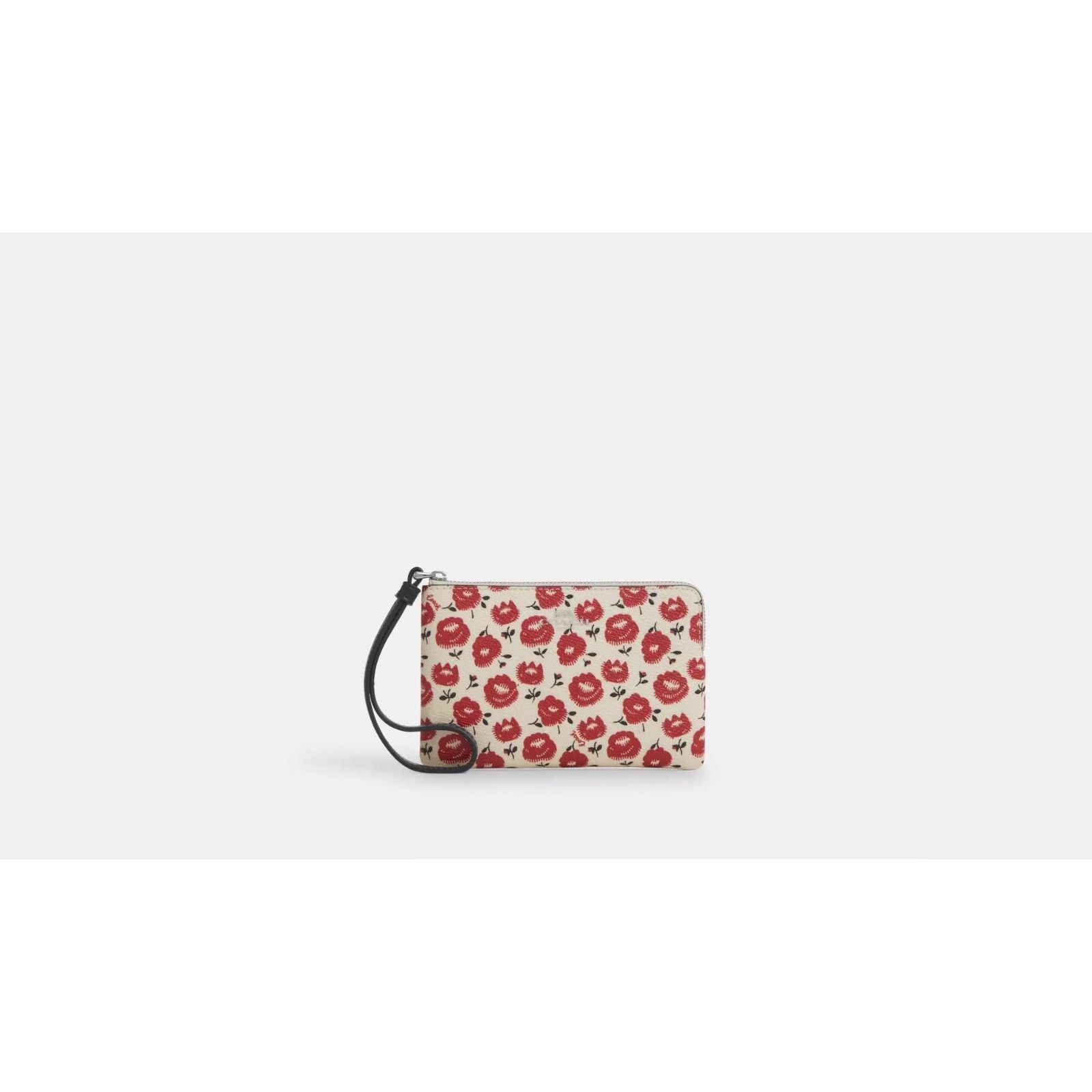Coach Coach Corner Zip Wristlet Floral Print Chalk Multi CBP21 Size ONE SIZE - 3 Thumbnail